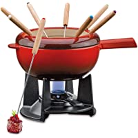 Spring Saas Fee - Fondue (Acero Inoxidable 18-8- 20 cm)- Color Rojo